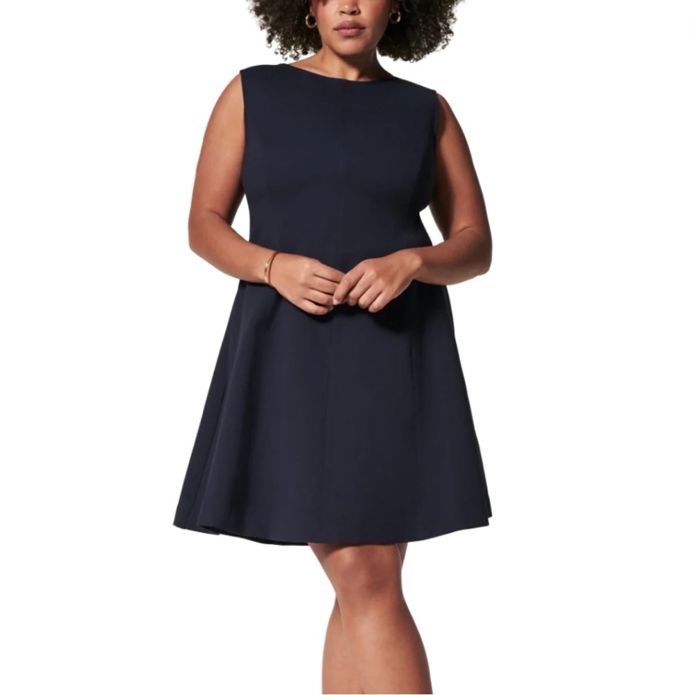 Spanx Navy Fit and Flare dress, Small